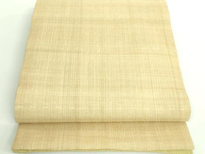 平和屋本店■極上　夏物　芭蕉布　手積み芭蕉糸100％　両面　全通柄袋帯　花織　矢羽　証紙付き　逸品　DZAA9288kh5