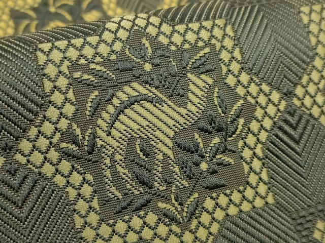 平和屋着物●極上 1897年創業 名門岡野 本場筑前博多織 千年工房 八寸名古屋帯 鹿花文 逸品 DZAA9290kh5