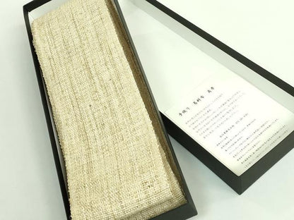平和屋本店■希少　夏物　男性　角帯　葛科布　手織り　近江屋織物　共箱付き　逸品　DZAA9324kh5