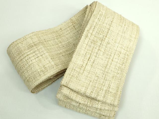 平和屋本店■希少　夏物　男性　角帯　葛科布　手織り　近江屋織物　共箱付き　逸品　DZAA9324kh5