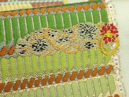 平和屋本店●極上　太鼓柄　本袋帯　龍村平蔵柄　威毛錦　金銀糸　逸品　DZAA9332kh5