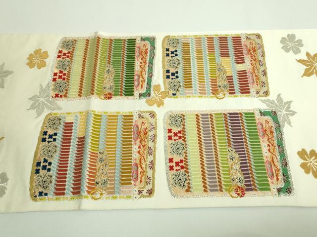 平和屋本店●極上　太鼓柄　本袋帯　龍村平蔵柄　威毛錦　金銀糸　逸品　DZAA9332kh5