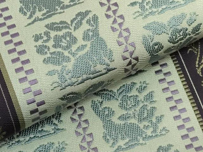 平和屋着物●極上　本場筑前博多織　全通柄袋帯　献上花兎　逸品　DZAA9337kh5