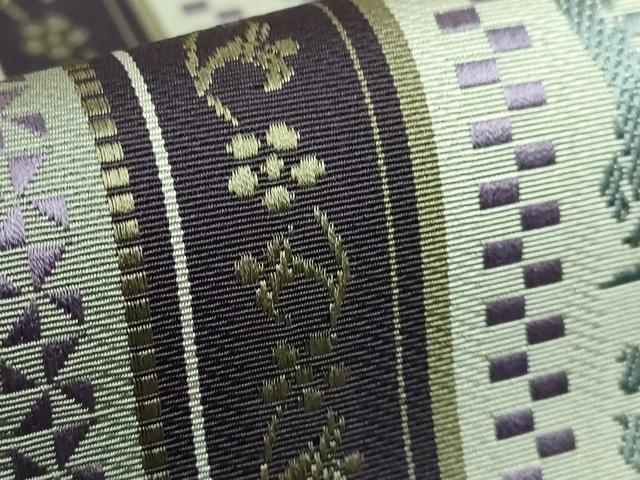 平和屋着物●極上　本場筑前博多織　全通柄袋帯　献上花兎　逸品　DZAA9337kh5