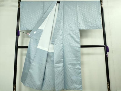 平和屋着物■極上　男性　色無地　紋付き羽織・行灯袴セット　舞台衣装　花菱地紋　洗える着物　逸品　DZAA9357kh5