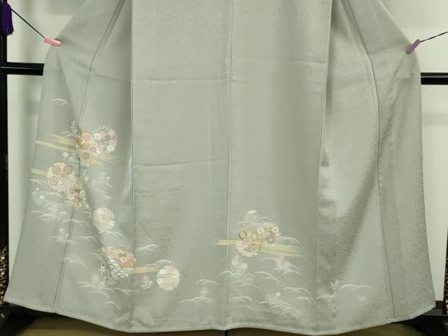 平和屋着物▽極上 洗える最高級着物 ＜英＞はなぶさ謹製 訪問着 単衣 雪輪花文 金彩 たとう紙付き 逸品 DZAA9361kh5
