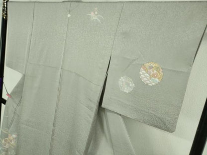 平和屋着物▽極上 洗える最高級着物 ＜英＞はなぶさ謹製 訪問着 単衣 雪輪花文 金彩 たとう紙付き 逸品 DZAA9361kh5