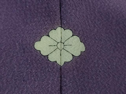 平和屋着物▽極上 洗える最高級着物 ＜英＞はなぶさ謹製 色留袖 単衣 総刺繍 草花丸文 江戸紫絽地 たとう紙付き 逸品 DZAA9362kh5