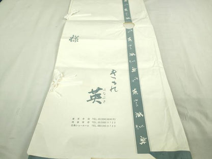 平和屋着物■極上　洗える最高級着物　＜英＞はなぶさ謹製　色無地　薄柿色　たとう紙付き　逸品　DZAA9363kh5