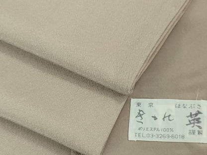 平和屋着物■極上　洗える最高級着物　＜英＞はなぶさ謹製　色無地　薄柿色　たとう紙付き　逸品　DZAA9363kh5