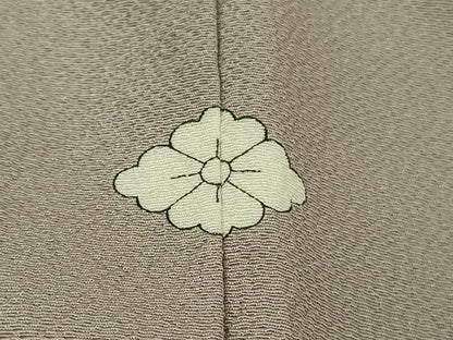 平和屋着物■極上　洗える最高級着物　＜英＞はなぶさ謹製　色無地　薄柿色　たとう紙付き　逸品　DZAA9363kh5
