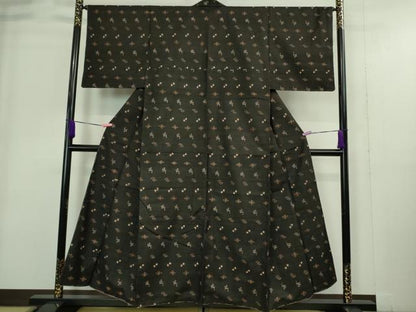 平和屋着物■極上　国指定重要無形文化財　本場久米島紬　手織　逸品　DZAA9375kh5