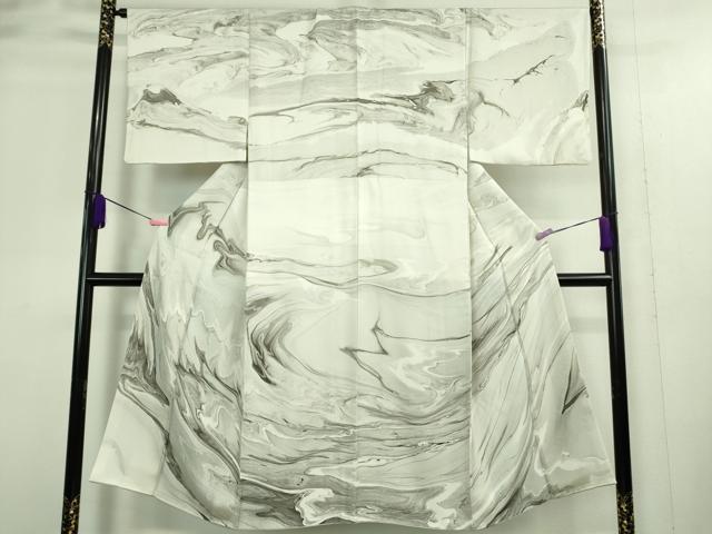 平和屋着物●極上　男性　訪問着　墨流し文様　逸品　DZAA9382kh5
