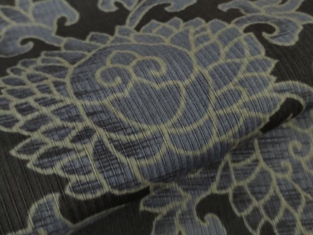平和屋着物∴極上 夏物 男性 浴衣 キングサイズ 綿 花唐草文 似せ紫色地 逸品 未使用 DZAA9388kh5