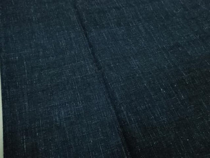平和屋着物▽極上 男性 紬 単衣 色無地 濃藍色 逸品 DZAA9389kh5