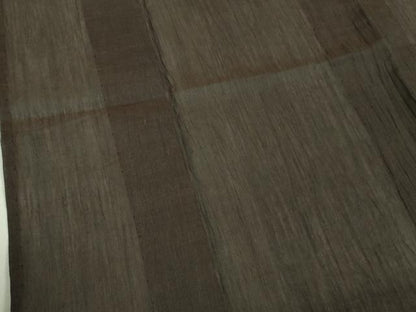 平和屋着物＊極上 夏物 男性 本場小千谷ちぢみ 麻 色無地 烏羽色 反端付き 逸品 DZAA9391kh5