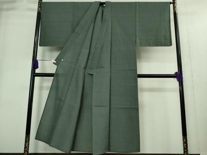 平和屋着物＊極上 夏物 男性 紗紬 色無地 青鈍色 京王百貨店扱い 逸品 未使用 DZAA9392kh5