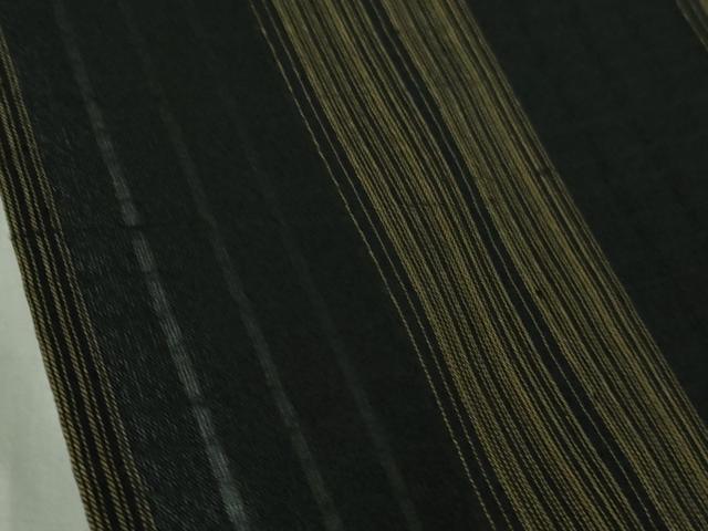 平和屋着物＊極上 夏物 紗紬 間道 黒地 逸品 DZAA9393kh5