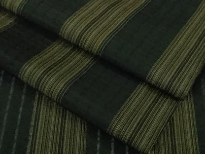 平和屋着物＊極上 夏物 紗紬 間道 黒地 逸品 DZAA9393kh5