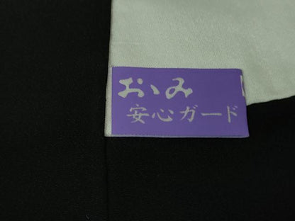 平和屋着物●極上 訪問着 ろうけつ染め 薔薇 バラ 黒地 金通し地 逸品 DZAA9394kh5