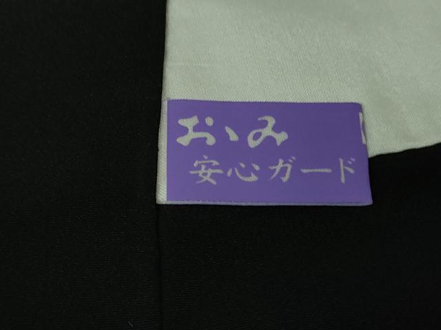 平和屋着物●極上 訪問着 ろうけつ染め 薔薇 バラ 黒地 金通し地 逸品 DZAA9394kh5
