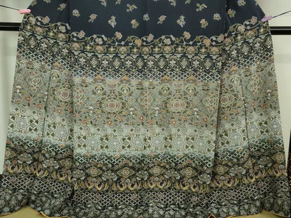 平和屋本店■極上　中国三大刺繍　汕頭刺繍　スワトウ刺繍　訪問着　双鳥花唐草文　暈し染め　ロング丈　逸品　DZAA9408kh5