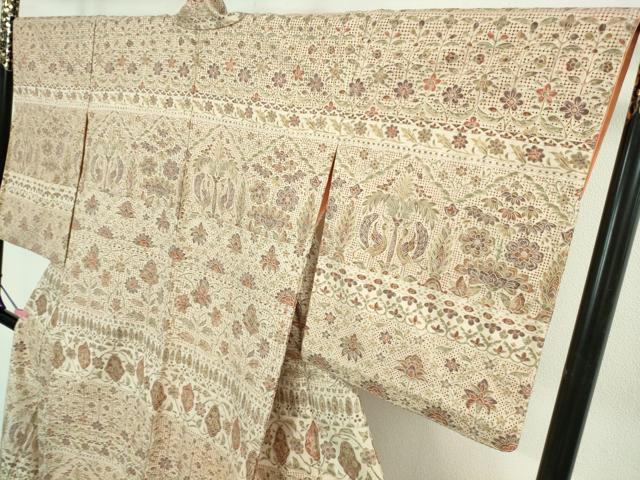 平和屋本店■極上　中国三大刺繍　スワトウ刺繍　汕頭刺繍　訪問着　樹下双鳥更紗花文　逸品　DZAA9411kh5