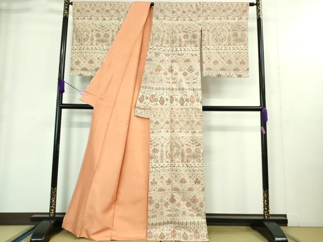 平和屋本店■極上　中国三大刺繍　スワトウ刺繍　汕頭刺繍　訪問着　樹下双鳥更紗花文　逸品　DZAA9411kh5
