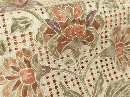 平和屋本店■極上　中国三大刺繍　スワトウ刺繍　汕頭刺繍　訪問着　樹下双鳥更紗花文　逸品　DZAA9411kh5