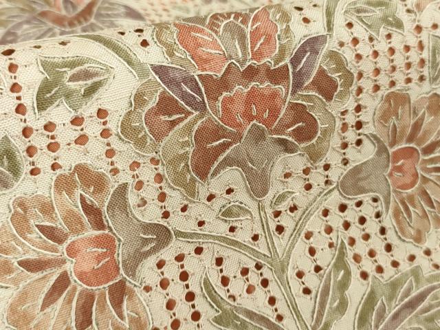 平和屋本店■極上　中国三大刺繍　スワトウ刺繍　汕頭刺繍　訪問着　樹下双鳥更紗花文　逸品　DZAA9411kh5
