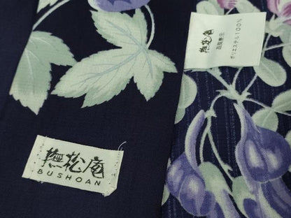平和屋着物∴極上 夏物 撫松庵 セオアルファ 小紋・浴衣兼用 紅梅織 朝顔 逸品 DZAA9414kh5