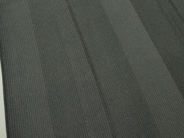 平和屋着物＊極上 夏物 江戸小紋 縦絽 鮫小紋柄 間道 黒地 逸品 DZAA9416kh5