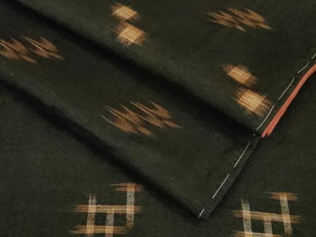 平和屋着物■極上　国指定重要無形文化財　本場久米島紬　手織　逸品　未使用　DZAA9418kh5