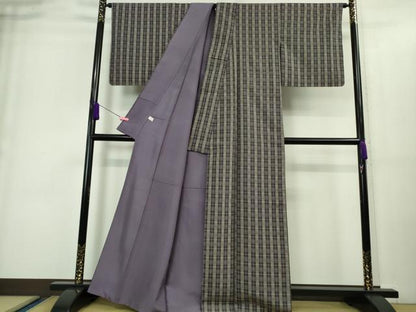 平和屋本店■極上　伝統工芸品　都花くら　花織　紬　袷　絽紗織　証紙付き　逸品　DZAA9419kh5