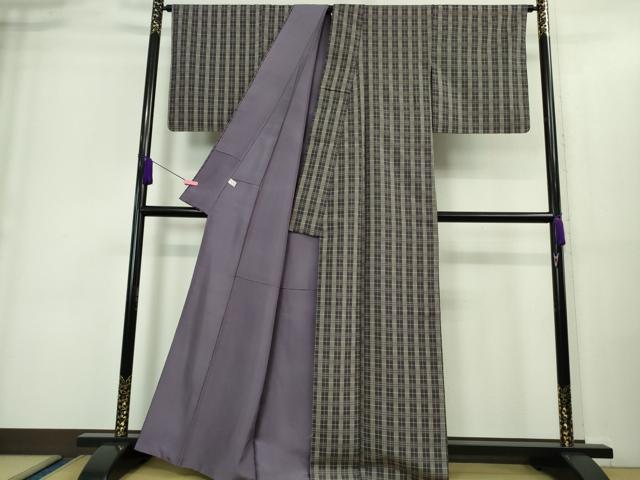 平和屋本店■極上　伝統工芸品　都花くら　花織　紬　袷　絽紗織　証紙付き　逸品　DZAA9419kh5