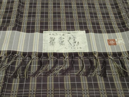 平和屋本店■極上　伝統工芸品　都花くら　花織　紬　袷　絽紗織　証紙付き　逸品　DZAA9419kh5