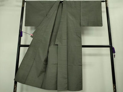 平和屋着物▽極上 男性 紬 単衣 色無地 藍海松茶色 逸品 未使用 DZAA9422kh5