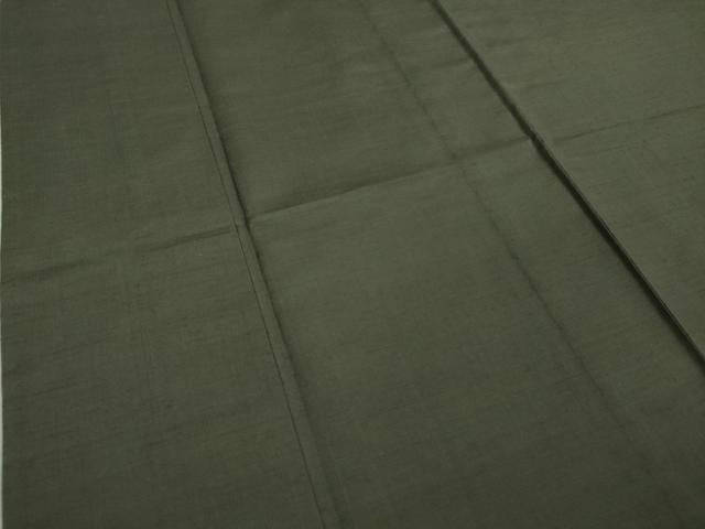 平和屋着物▽極上 男性 紬 単衣 色無地 藍海松茶色 逸品 未使用 DZAA9422kh5
