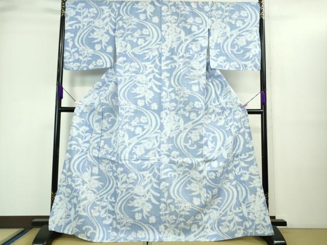 平和屋着物∴極上 夏物 竺仙 浴衣 綿 花唐草文 逸品 DZAA9425kh5