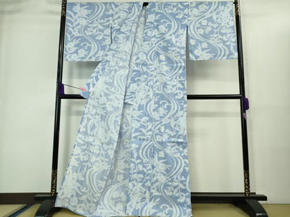 平和屋着物∴極上 夏物 竺仙 浴衣 綿 花唐草文 逸品 DZAA9425kh5