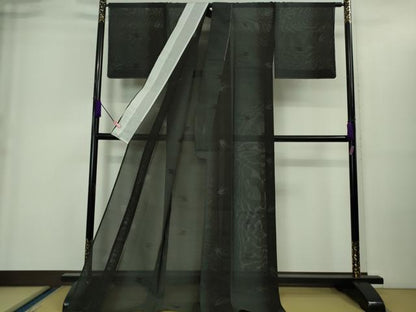 平和屋着物＊極上 夏物 本場大島紬 夏大島 枝垂れ柳 燕 ロング丈 逸品 未使用 DZAA9427kh5