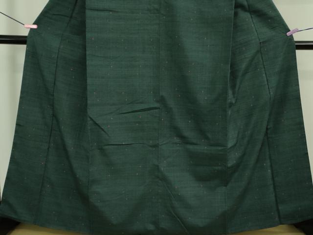 平和屋本店■極上　綾の手紬　褐返色地　反端付き　逸品　DZAA9432kh5