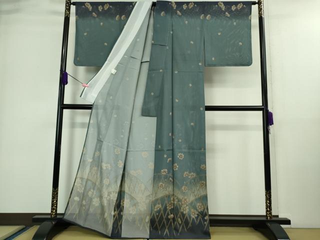 平和屋着物＊極上 夏物 撫松庵 訪問着 絽 コスモス 暈し染め 洗える着物 逸品 未使用 DZAA9444kh5