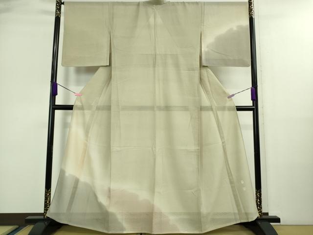 平和屋着物＊極上 夏物 訪問着 絽 菊染 雪輪 暈し染め 砂色地 逸品 DZAA9445kh5