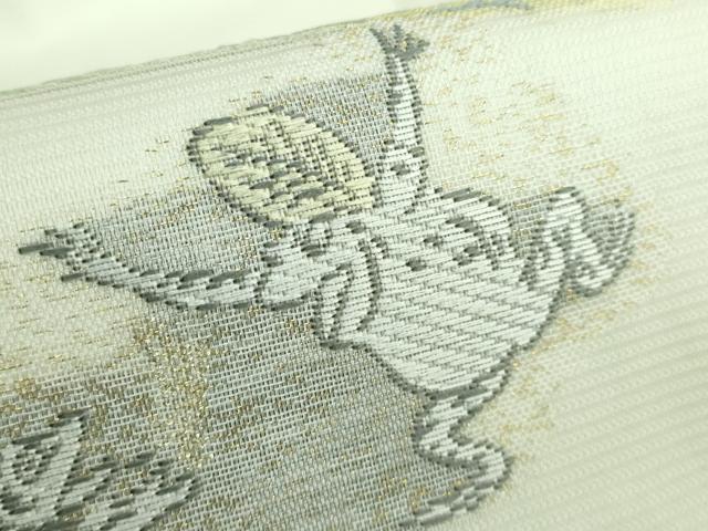 平和屋着物＊極上 夏物 九寸名古屋帯 鳥獣戯画 金銀糸 逸品 新品 DZAA9451kh5