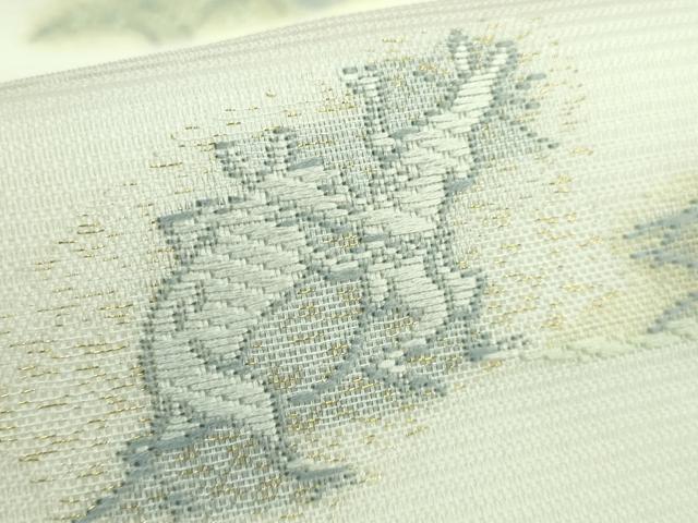 平和屋着物＊極上 夏物 九寸名古屋帯 鳥獣戯画 金銀糸 逸品 新品 DZAA9451kh5
