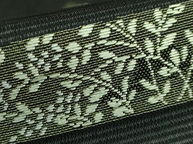 平和屋着物＊極上 夏物 西陣 沢本織物謹製 九寸名古屋帯 鳥獣戯画 金銀糸 黒地 証紙付き 逸品 新品 DZAA9456kh5