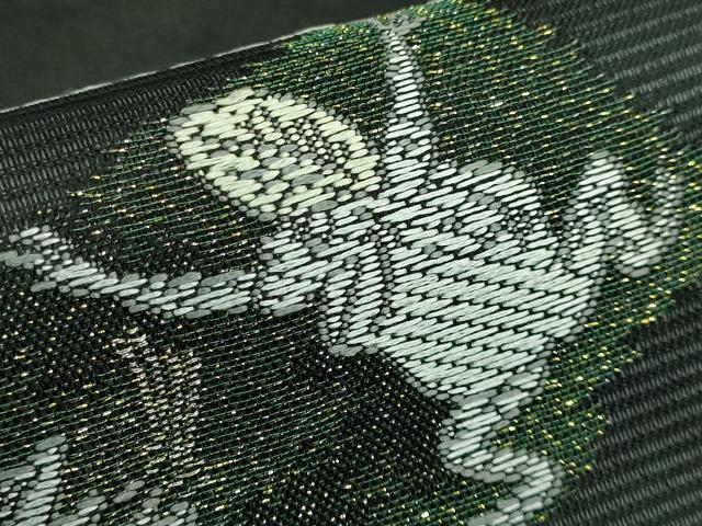 平和屋着物＊極上 夏物 九寸名古屋帯 鳥獣戯画 金銀糸 黒地 逸品 新品 DZAA9465kh5