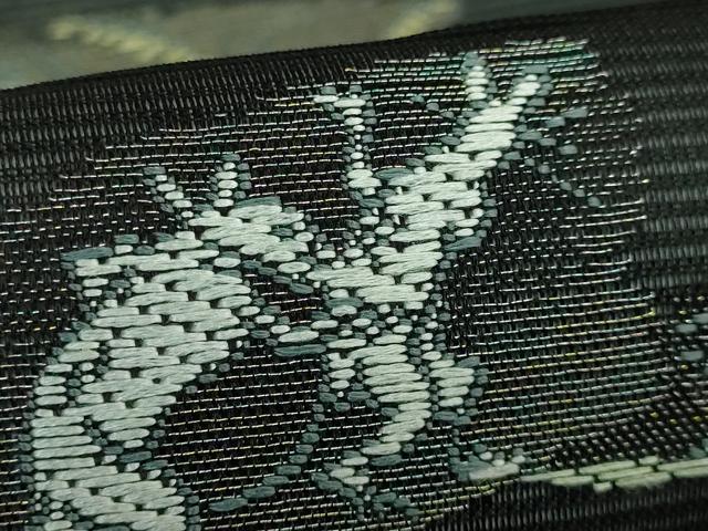 平和屋着物＊極上 夏物 九寸名古屋帯 鳥獣戯画 金銀糸 黒地 逸品 新品 DZAA9470kh5