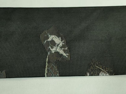 平和屋着物＊極上 夏物 九寸名古屋帯 鳥獣戯画 金銀糸 黒地 逸品 新品 DZAA9470kh5